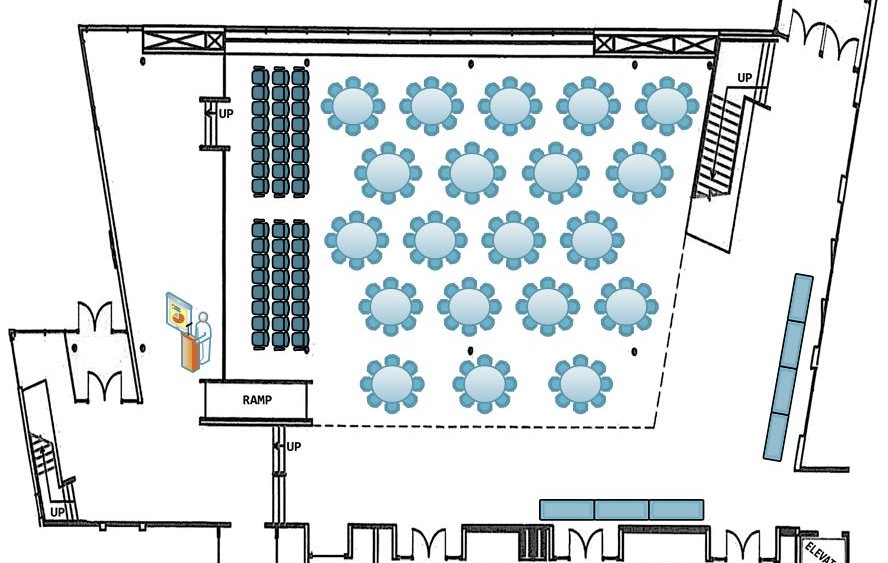 theater and banquet floor plan